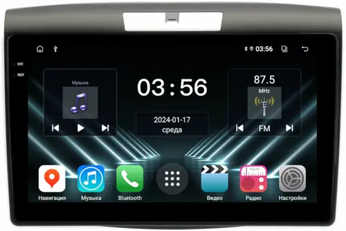 Магнитола для Honda CR-V 4 2012-2016 (маленькая рамка) - FarCar S280 монитор 9.5" IPS на Android 13, CarPlay