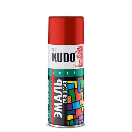 Эмаль аэроз. KUDO  алкид. универс.  зеленая  520мл  /KU-10081/ RAL6029