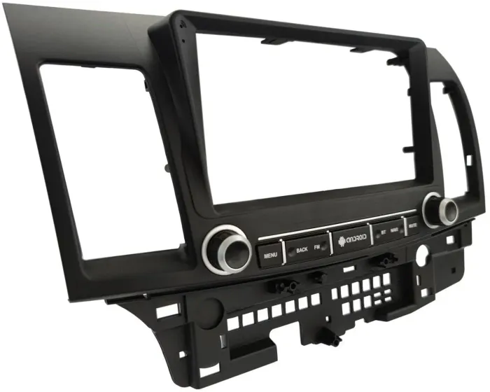 Магнитола для Mitsubishi Lancer X 2007-2016 (рамка с крутилками и кнопками) - Teyes CC2 PLUS монитор 9" QLED, Android 10, Быстрая, SIM-слот