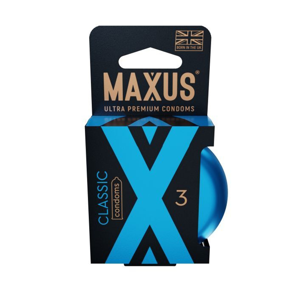 Классические презервативы в железном кейсе MAXUS Classic - 3 шт.