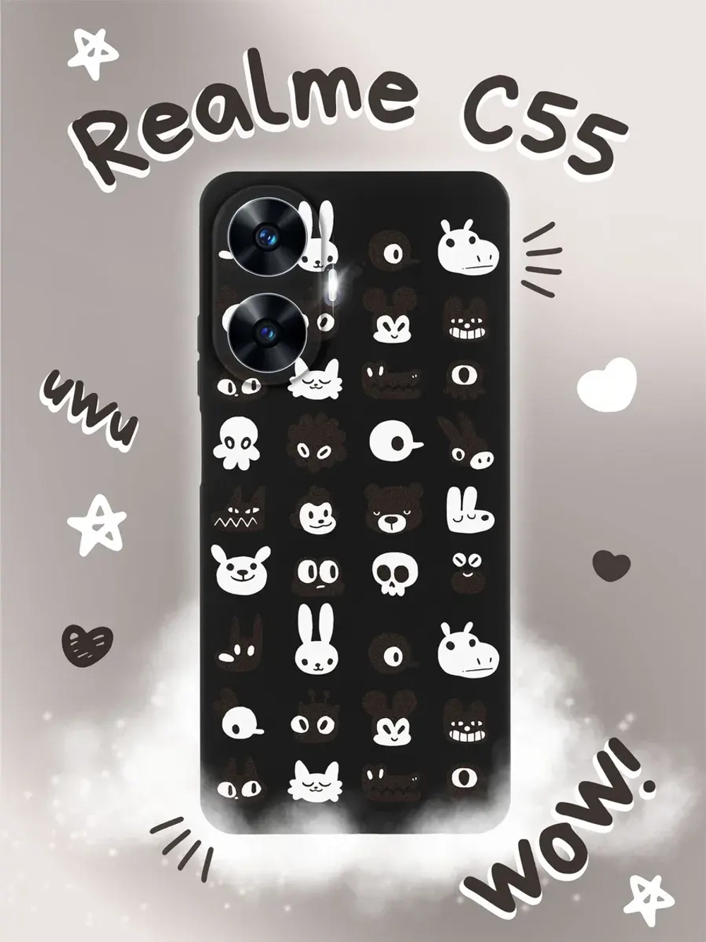 Чехол на Realme C55 с принтом