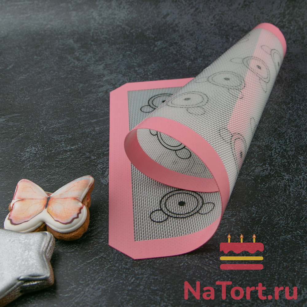 Коврик армированный с разметкой для Макаронс,42x29,5см