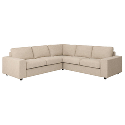 IKEA VIMLE  (ИКЕА ВИМЛЕ)  -  Чехол на угловой диван 4-местный с широкими подлокотниками - Хилларед бежевый