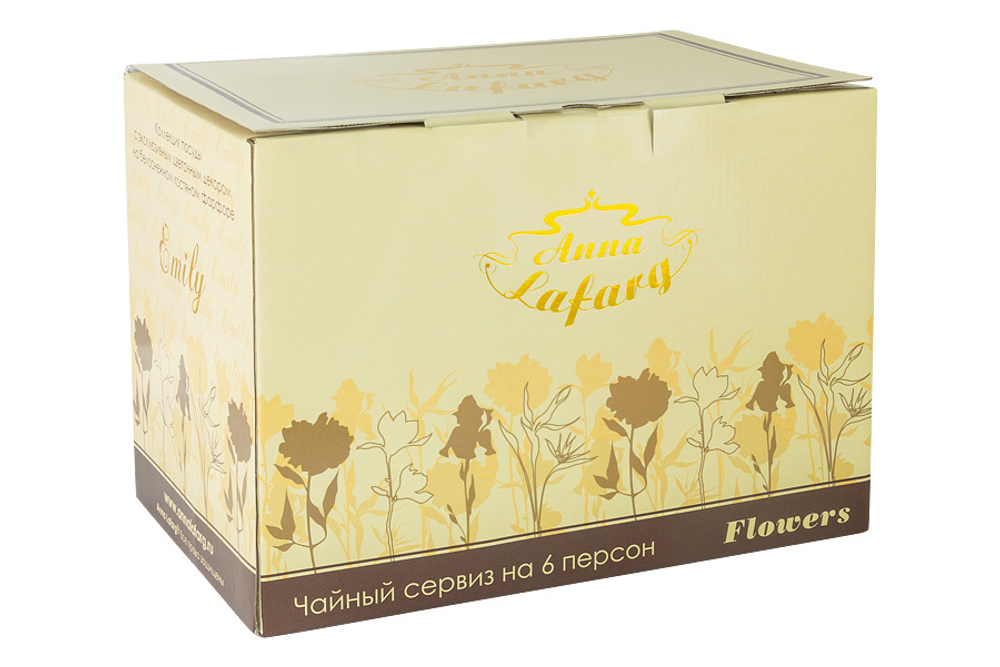 Чайный сервиз 14 предметов на 6 персон Anna Lafarg Emily Flowers