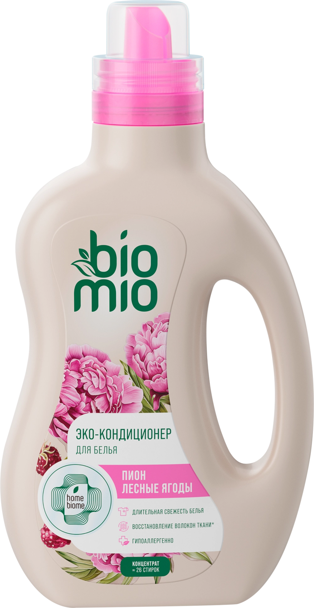 BioMio BIO SOFT Кондиционер для белья, Пион-Лесные ягоды, 800мл, блок 6шт., БиоМио