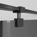 Душевое ограждение Niagara Nova NG-2832-34BLACK (100х100х195) квадрат,черный матовый,дверь распашная,стекло тонированное,1 место