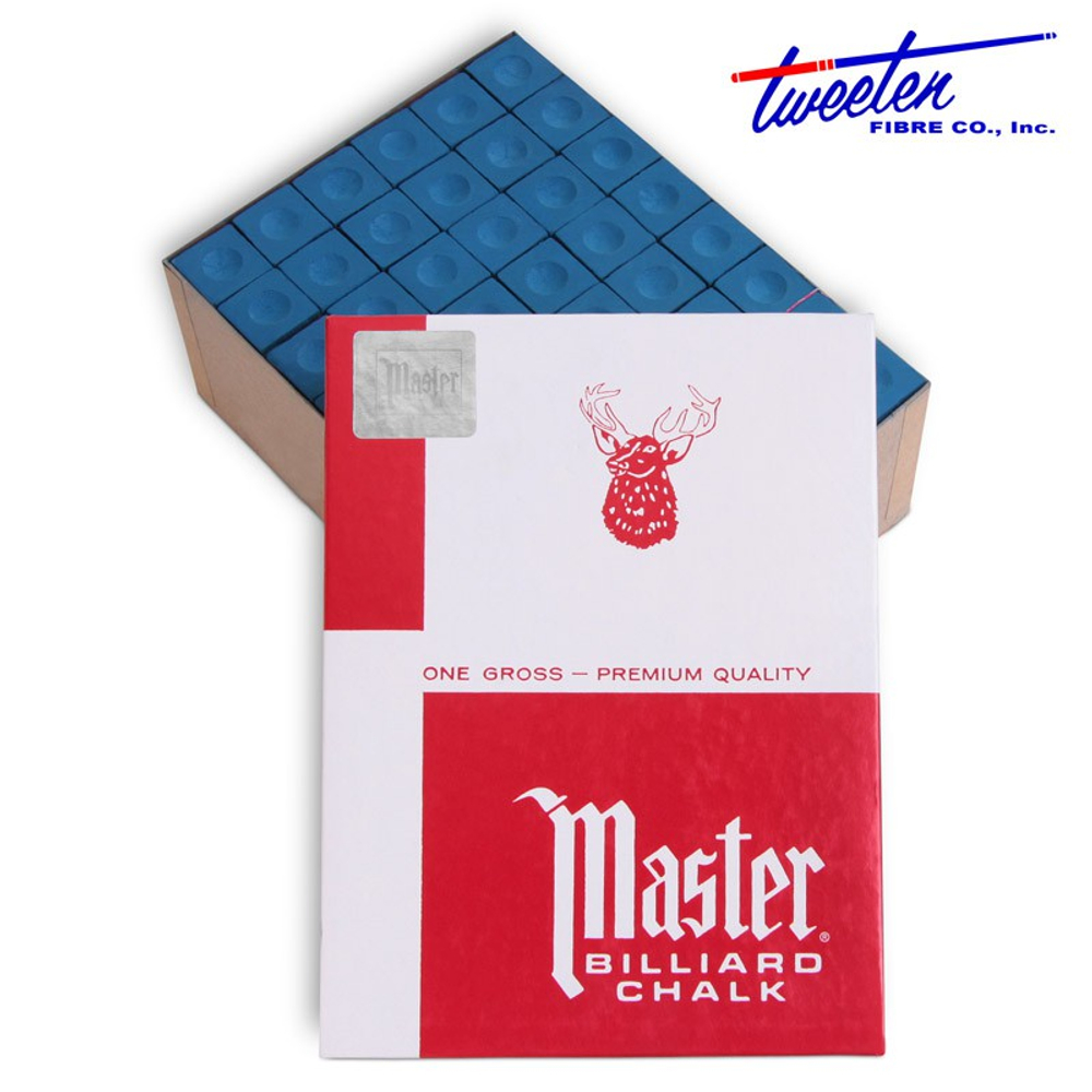 Мел бильярдный "Master" Blue 144шт.