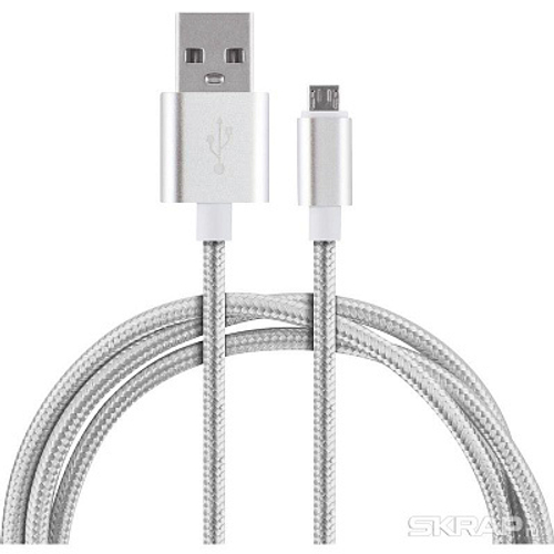 Кабель Energy ET-01 USB/MicroUSB, серебро