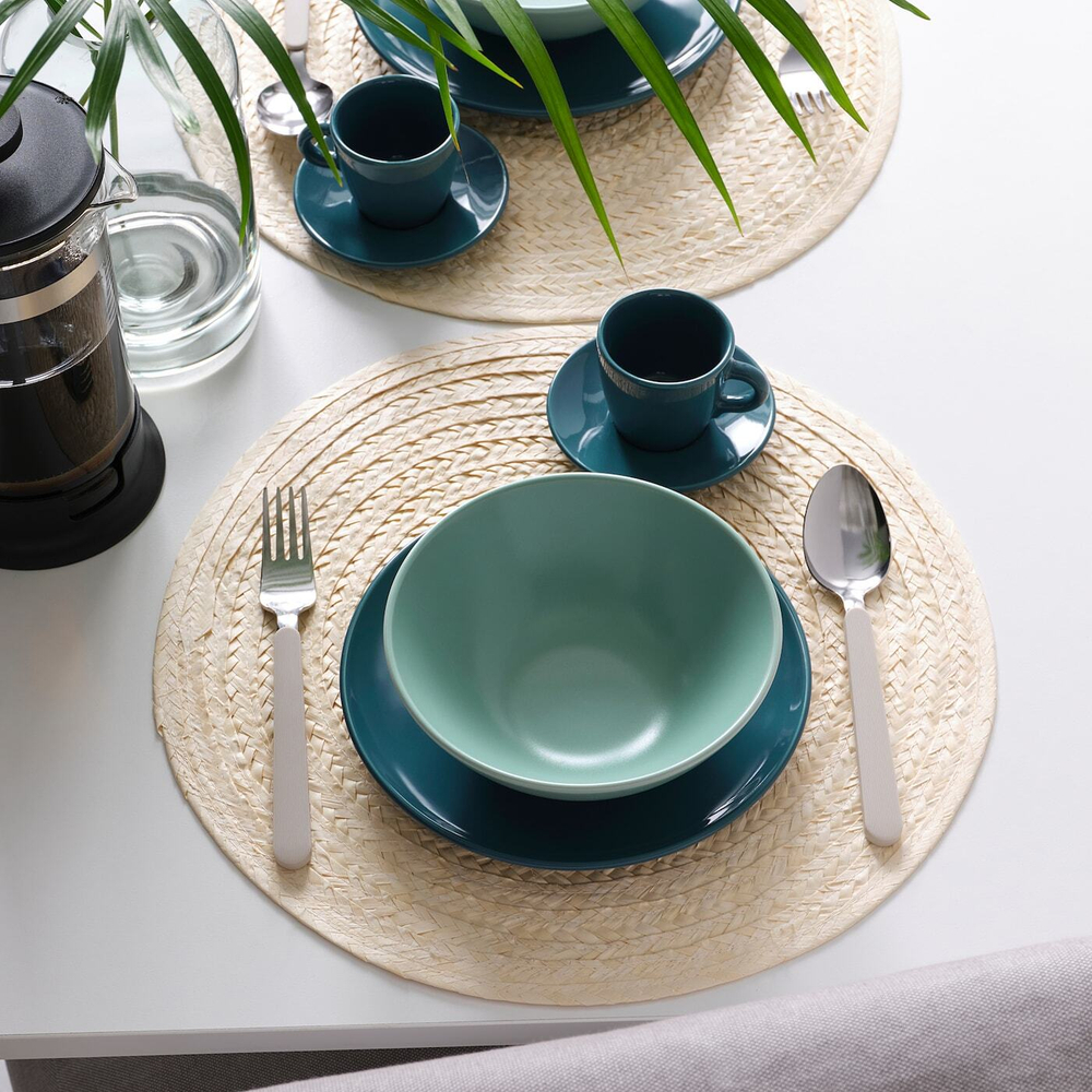 IKEA FÄRGKLAR (ИКЕА ФЭРГКЛАР) — Чаша, матовая светло-бирюзовая, 16 см, фото 4