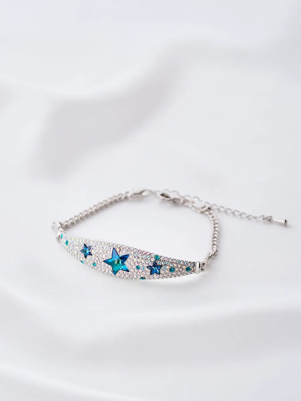 Браслет Звездное небо с синими кристаллами Swarovski