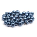 Пуговицы на ножке 13L=8 мм, жемчужина, пластик/металл (Blue2 (синий2)), GE01, 32 шт