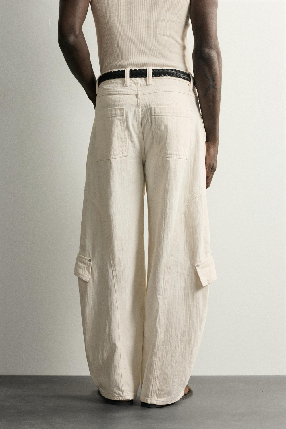 ДЖИНСЫ КАРГО BALLOON FIT — ZARA