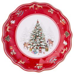 БЛЮДО LEFARD "С НОВЫМ ГОДОМ!" КРАСНОЕ (КОР=24ШТ.)