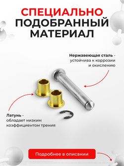 Ремкомплект (втулки) петель задних дверей Toyota Harrier (I) [Кузов: XU10, ACU1#, MCU1#, SXU1#] (1 петля, RPD9-1) 1997-2003
