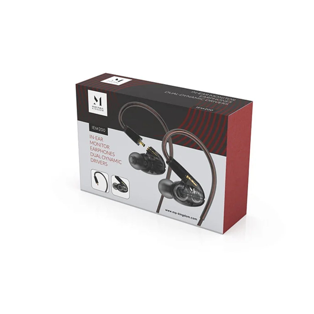 Music Public Kingdom IEM200 (прозрачный/черный) проводные внутриканальные наушники