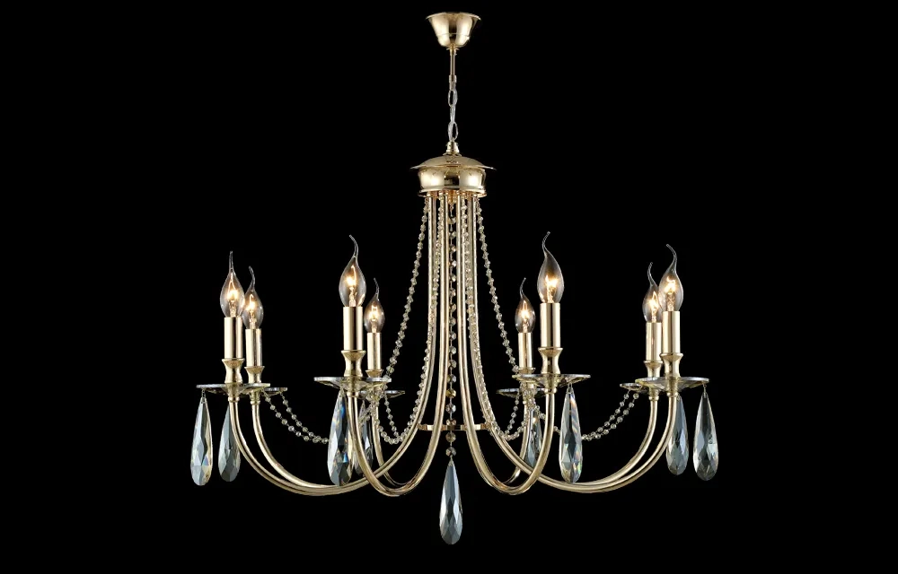 Люстра Crystal Lux VICTORIA SP8 GOLD/AMBER