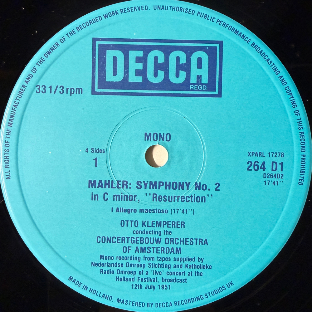 Малер - Симфония №2 2LP (Англия 1982г.)