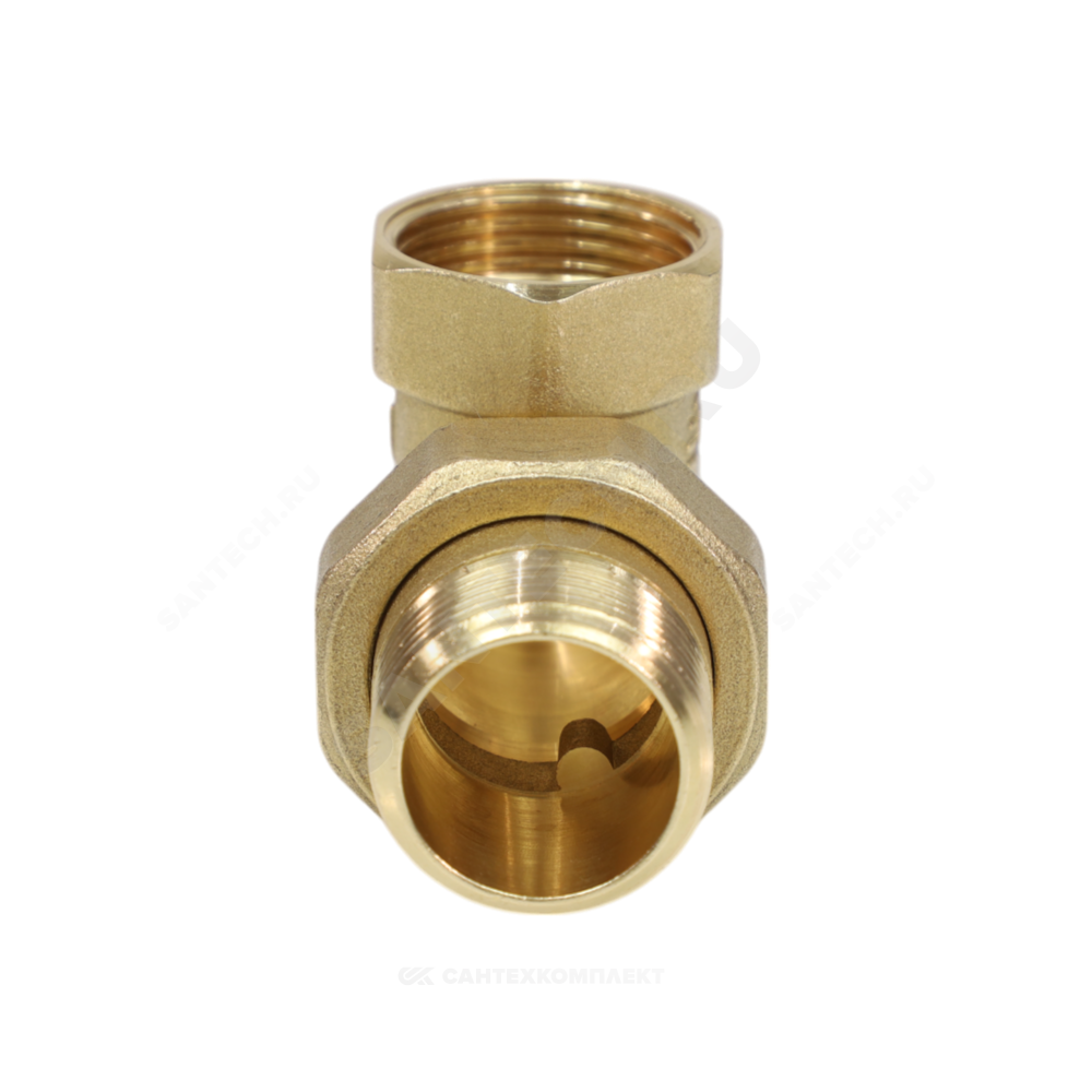 Соединитель латунь американка Ду 25 (1") угловой ВР/НР VALFEX VF.098.L.100