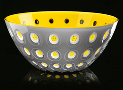 Салатник le murrine, D25 см, желто-серый