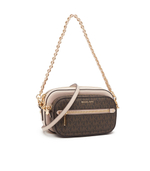 кожаная сумка через плечо 2в1 jet set logo Michael Kors - коричневый(32R3GJ6C4L)