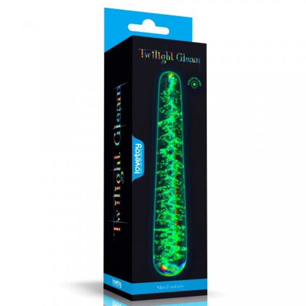 Стеклянный фаллоимитатор светящийся в темноте "Glow-in-the-dark"