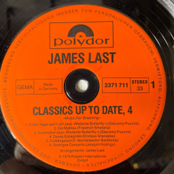 Винтажная виниловая пластинка LP James Last Orchestra Джеймс Ласт Classics Up To Date Vol. 4 (Music For Dreaming) (Германия 1976)