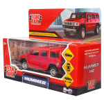 Модель ин. мет. "Hummer H2" 12см. открыв. двери, красный HUM2-12-RD (Технопарк)