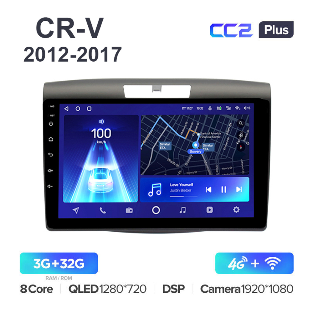 Teyes CC2 Plus 9"для Honda CR-V 2012-2017