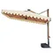 Зонт профессиональный 3х3 м с подсветкой Galileo Wood Light, имитация ироко, бордовый, бежевый