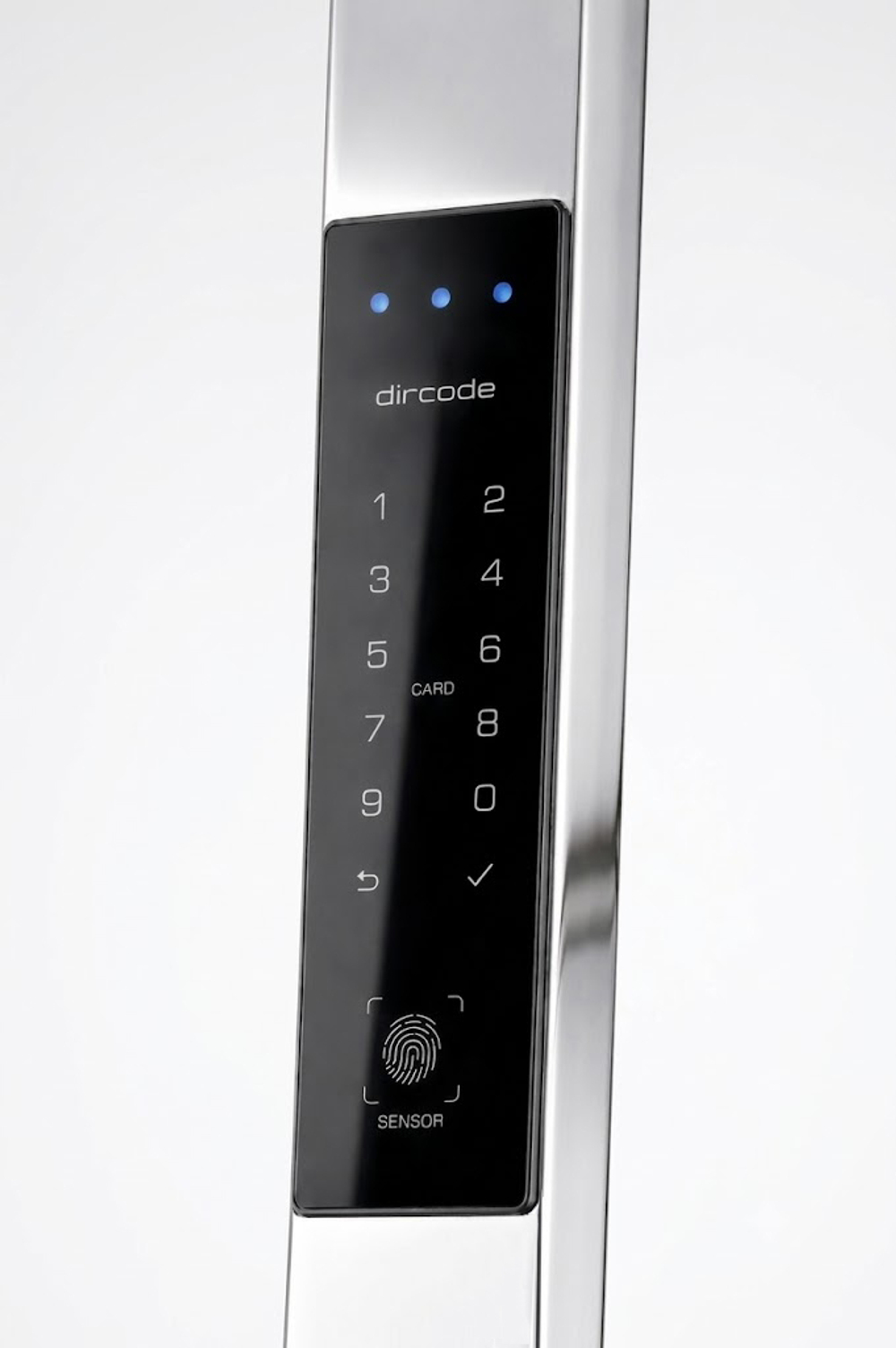 Арт. 40x20 INOX PREMIUM DIRCODE BIO 2.0 — система доступа для алюминиевых дверей под ключ