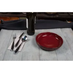 Тарелка с бортом d 21 см h4,5 см Evolution Dark Red P.L. Proff Cuisine [6]