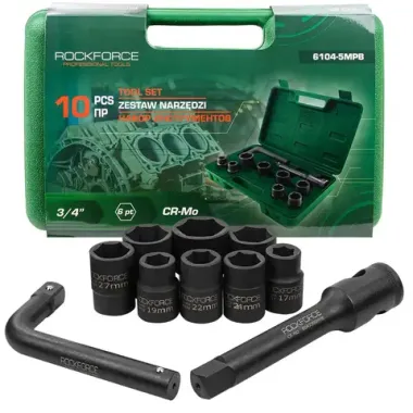 Набор инструментов 10пр. 3/4''(6гр.) RockFORCE RF-6104-5MPB