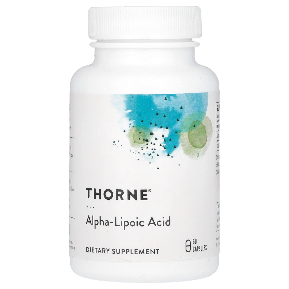 Thorne, альфа-липоевая кислота, 60 капсул (300 мг в 1 капсуле)