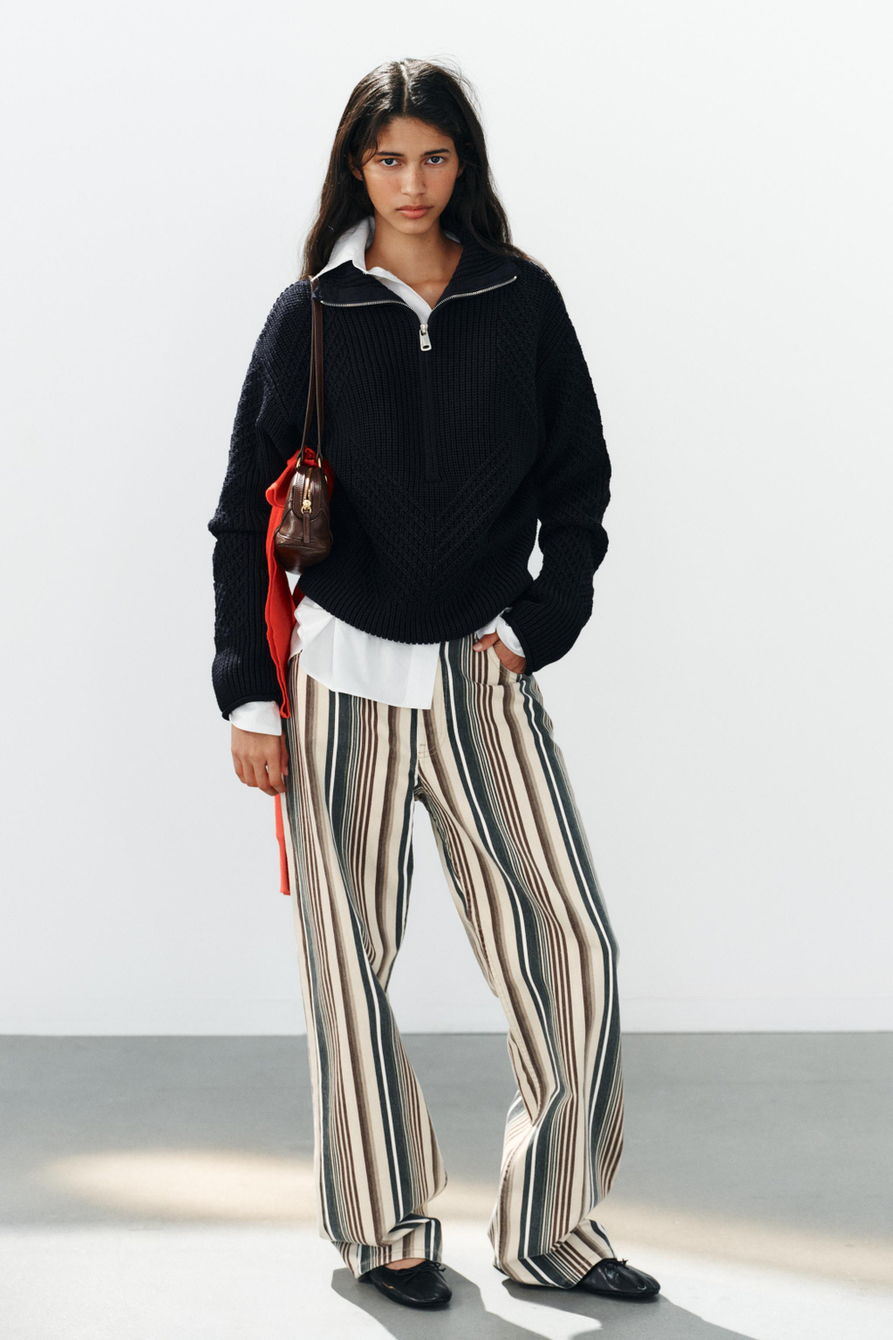 ДЖИНСЫ TRF BOYFRIEND СО СРЕДНЕЙ ПОСАДКОЙ В ПОЛОСКУ — ZARA
