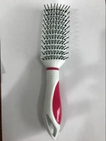Расческа массажная «Kamila Beauty», прямоугольная, цвет белый, 22см