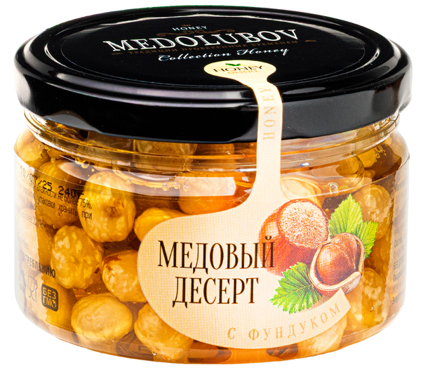 Медовый десерт с фундуком Медолюбов 250 мл