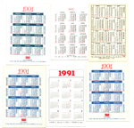Календарики карманные 19 штук. Домашние животные - Кошки, Собаки - 1989 - 1994 гг. - СССР, Россия