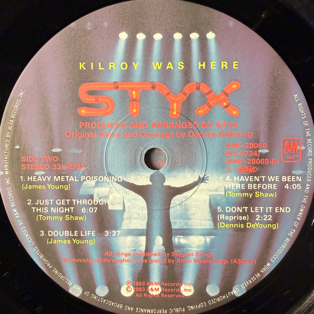 Styx ‎– Kilroy Was Here (Япония 1983г.)