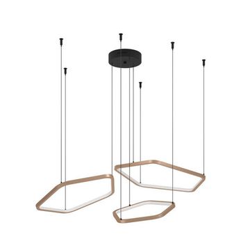 Светодиодный подвес с регулировкой цветовой температуры LED 50W 2200К-6500K 390505 чёрный/бронза Estrella Eglo