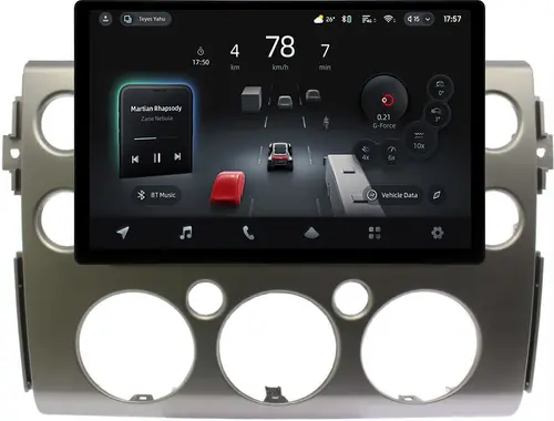 Магнитола для Toyota FJ Cruiser 2005-2022 (рамка серая) - Teyes CC4-PRO монитор 13" 2K QLED на Android 13, Быстрейшая, Snapdragon 778G, ИИ, CarPlay, DSP, 4G SIM-слот