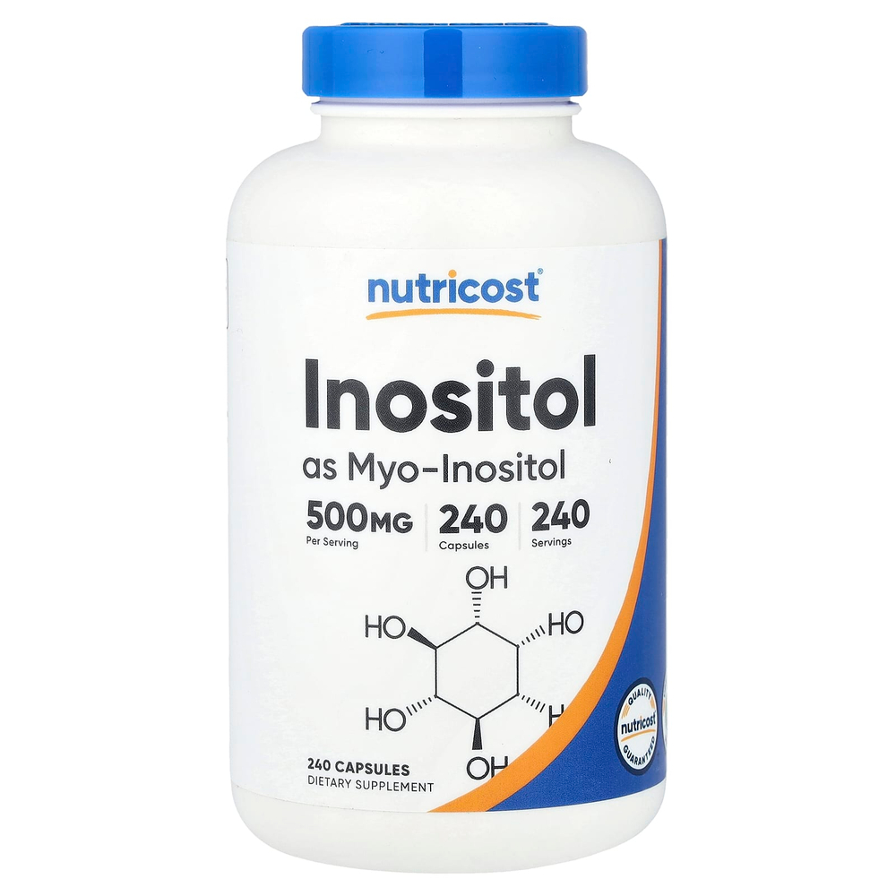 Nutricost, Инозитол в виде мио - инозитол, 500 мг, 240 капсул