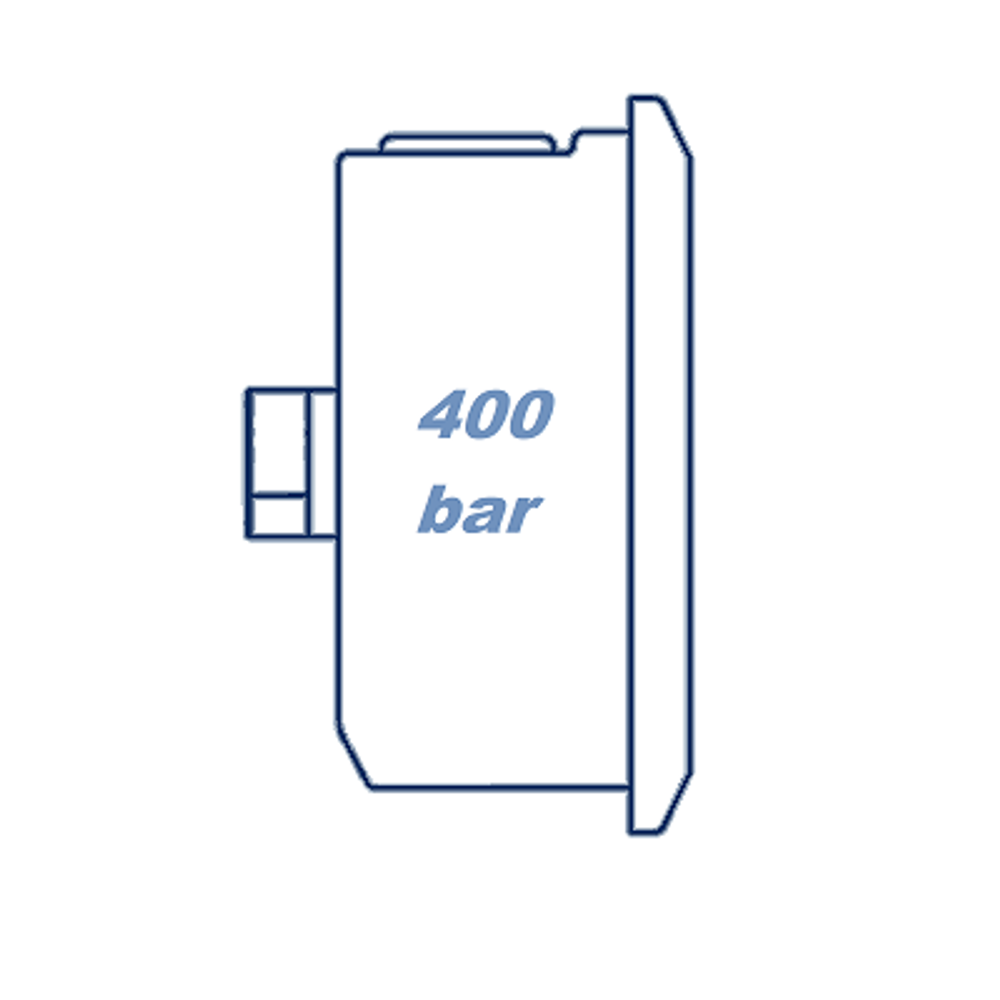 Манометр глицериновый D63 G1/4 - 400 Bar - осевое подключение VERSO