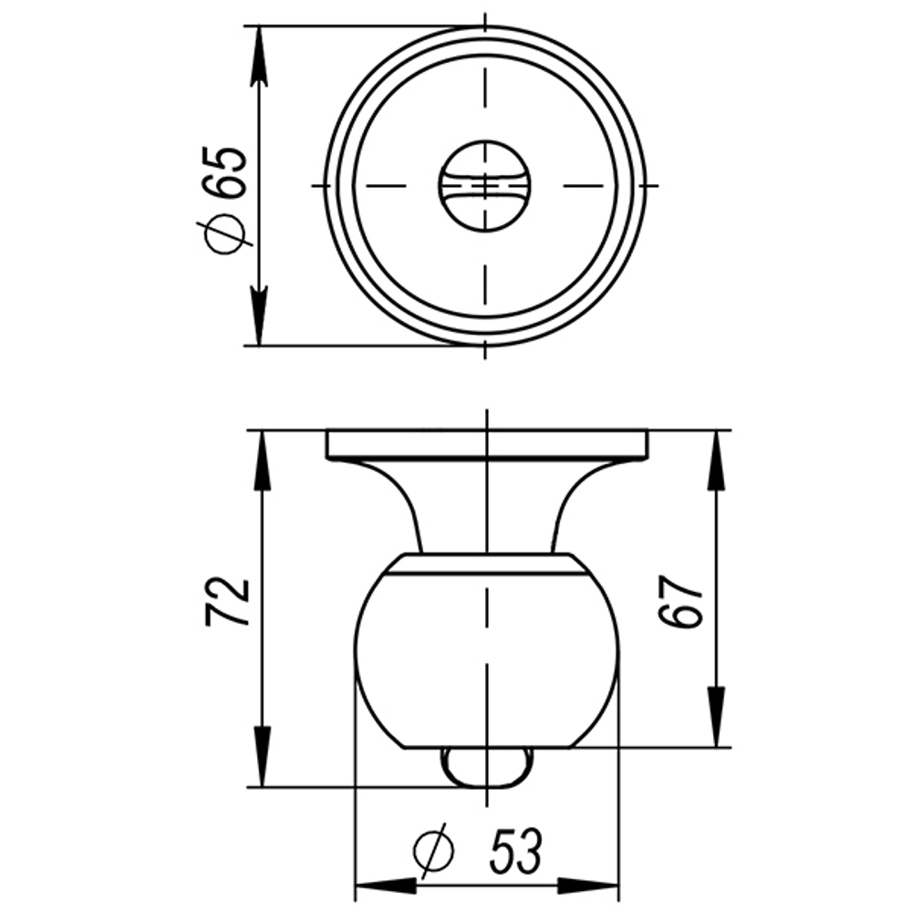 Ручка защелка DK682 BL-ET (6082 BL-E) (кл./фик.) черный