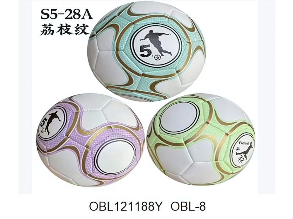 Мяч футбольный 5 размер, PU, микс цветов, сет. OBL-8