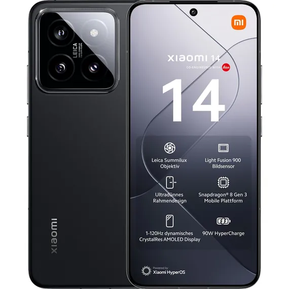 Смартфон Xiaomi 14 16 ГБ | 1024 ГБ («Черный» | Black) (версия Global)