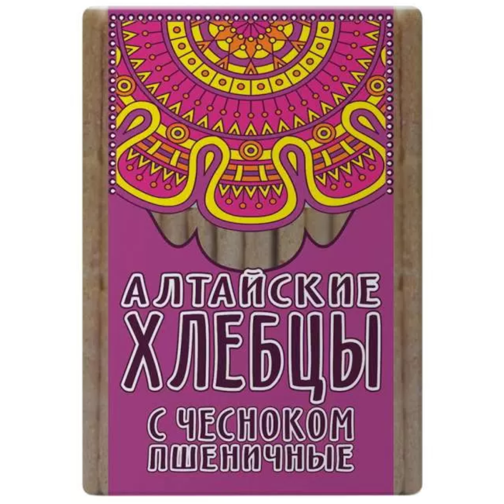 Хлебцы Алтайские пшеничные с чесноком 75 гр