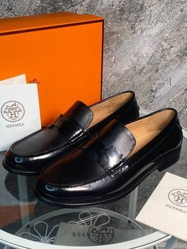 Лоферы чёрные от Hermès BP5-512575