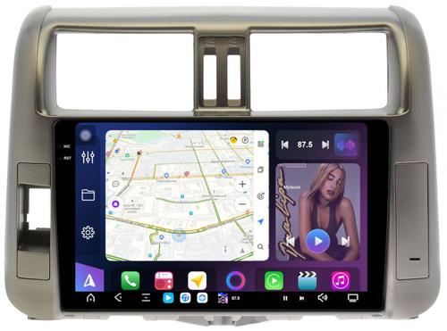 Магнитола для Toyota Land Cruiser Prado 150 2009-2013 (рамка бронза) - FarCar S500-TS20 монитор 9.5" 2K QLED на Android 14, Быстрейшая, CarPlay, 4G SIM-слот