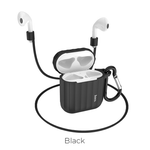 Силиконовый чехол для AirPods 1/2 Hoco WB10 черный