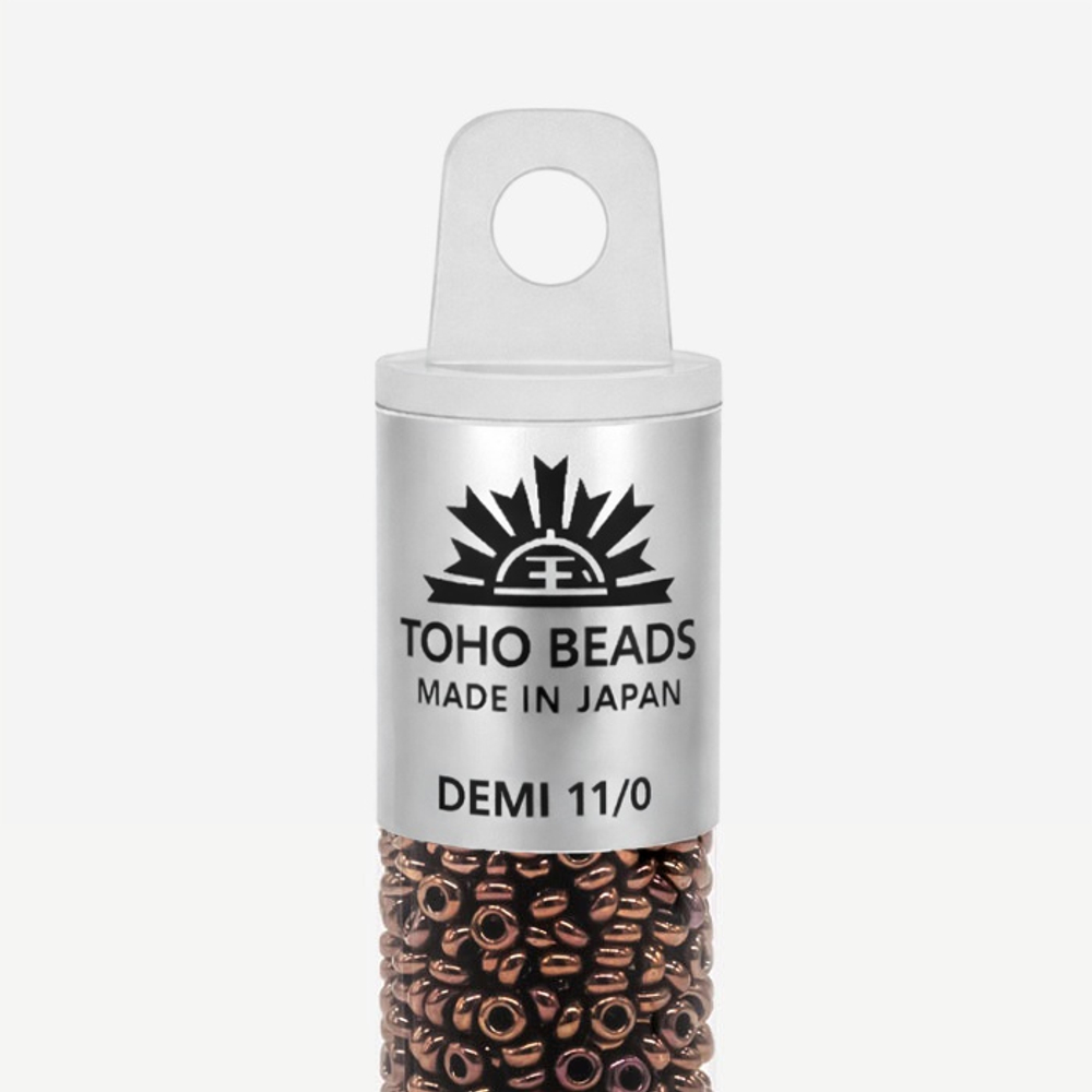 Японский бисер TOHO Demi 11/0 (№224), металлизированный, непрозрачный глянцевый